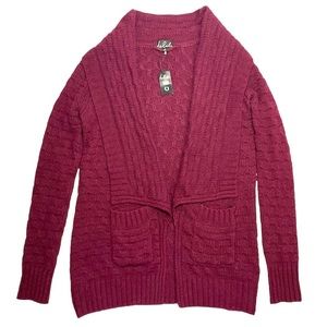 Aritzia | Talula Cashmere & Angora Blend Greenpoint Cardigan Sweater Burgundy S